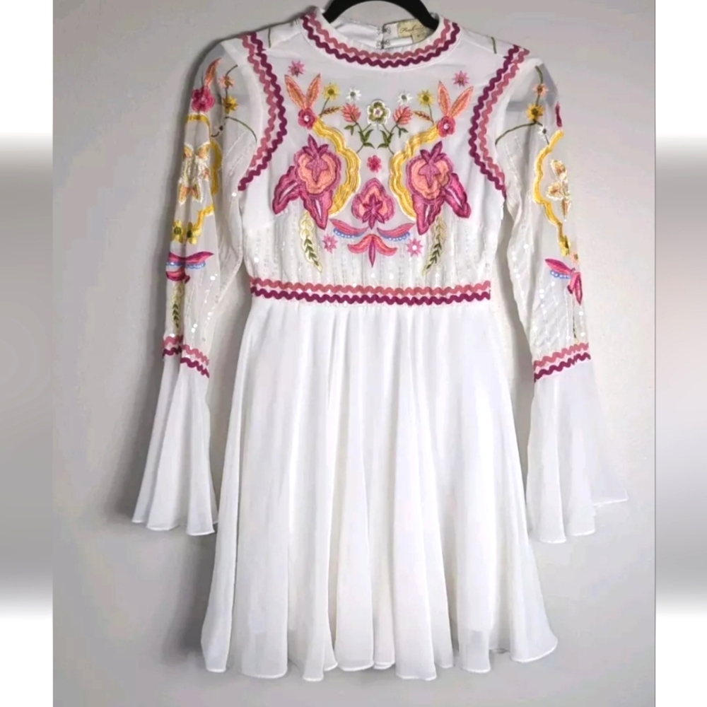 2 Frock and‎ Frill Embroidered Sequined Mini Dress